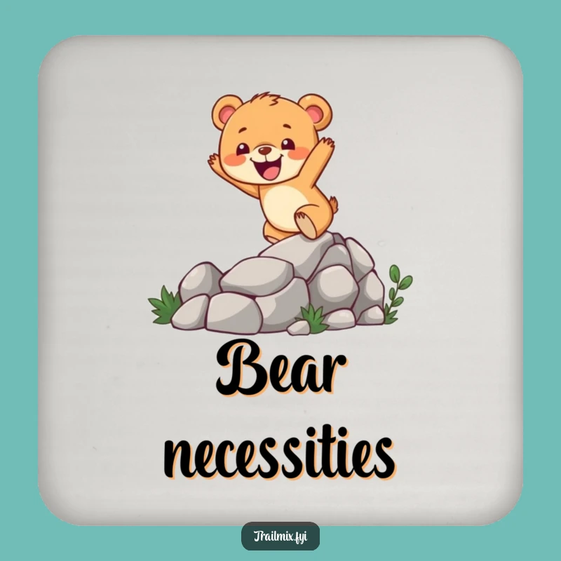 Funny Bear Cub Climbing Coaster: Cheerful Trail Protection Gift