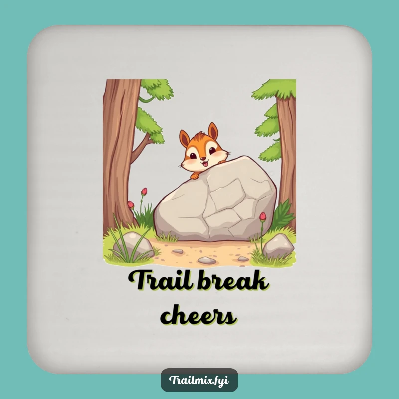 Funny Chipmunk Trail Coasters: Cute Hiking Set for Nature Lovers!
