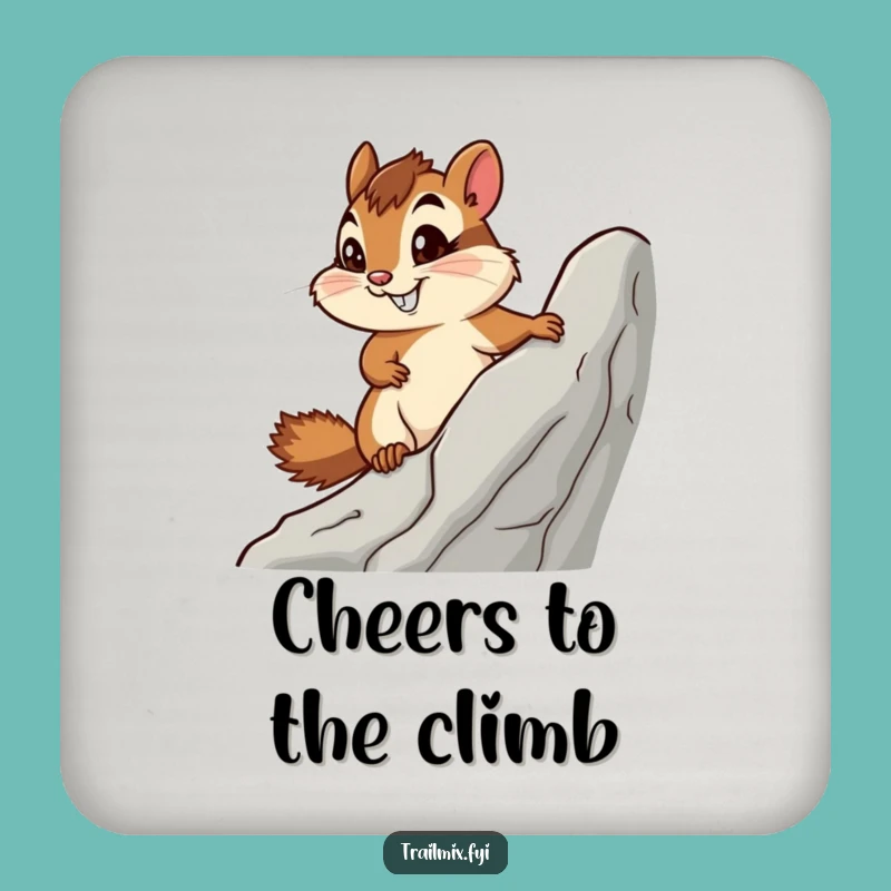 Funny Determined Chipmunk Coaster, Adventurous Table Protection and a Perfect Funny Gift