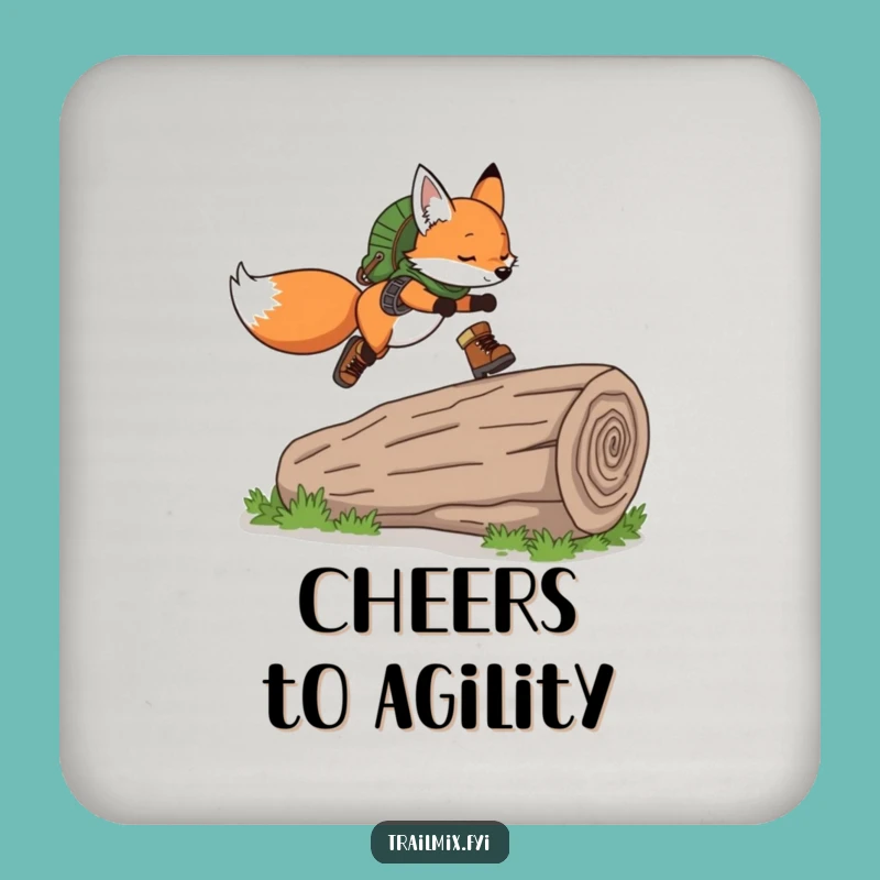 Funny Fox Hiking Boots Coasters: Protect Surfaces with Agility, Set of Funny Gifts