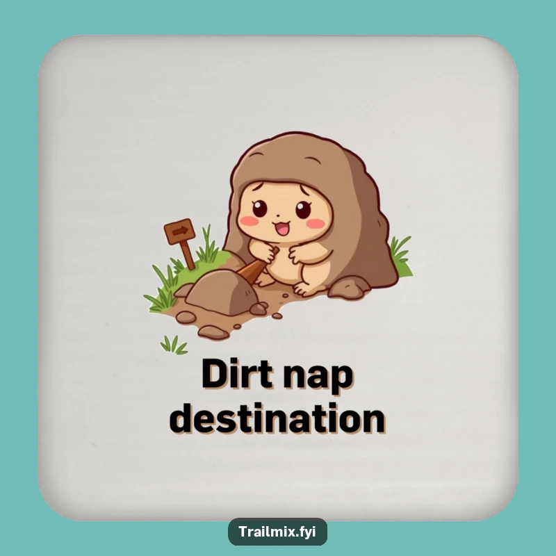 Funny Mole Coaster Set - Determined Character Drink Protection Gift