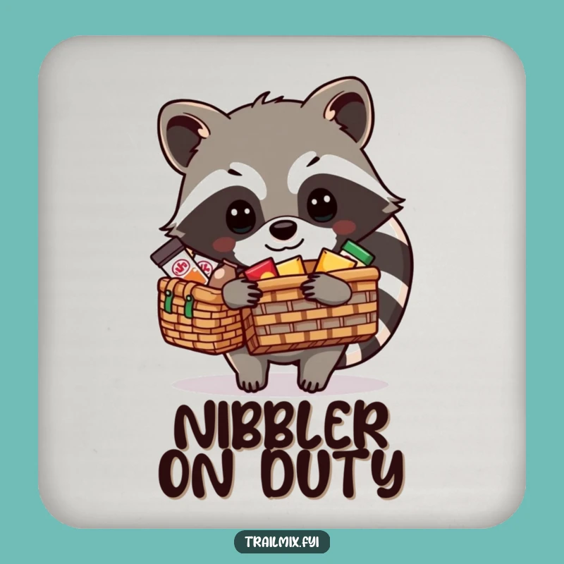 Funny Raccoon Picnic Packing Drink Coaster - Protect Surfaces with Hilarious Style