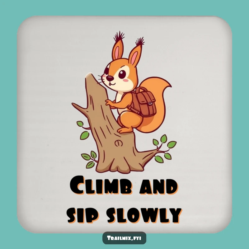 Funny Squirrel Backpack Coaster Set - Hilarious Protection for Surfaces