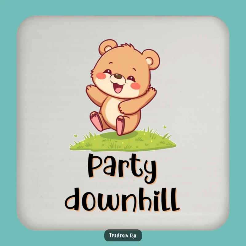 Funny Bear Cub Coasters: Protect Surfaces with Playful Charm, A Set of Funny Gifts