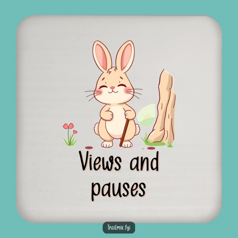 Funny Rabbit Coaster Set: Protect Surfaces with Whimsical Humor, Perfect Gift