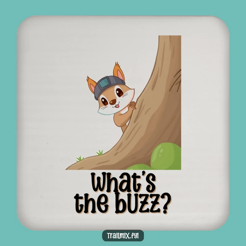 Funny Squirrel Headlamp Coasters: Protect Surfaces with Curiosity, Set of Funny Gifts