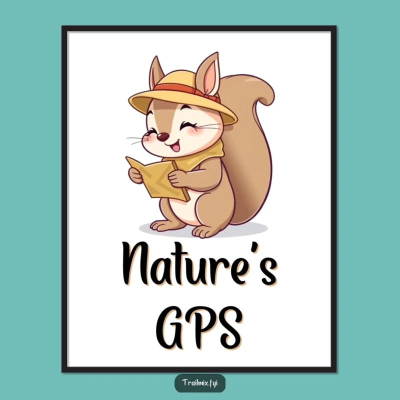 Funny Squirrel Scout Poster - A Cheerful Arctic Adventure for Your Wall