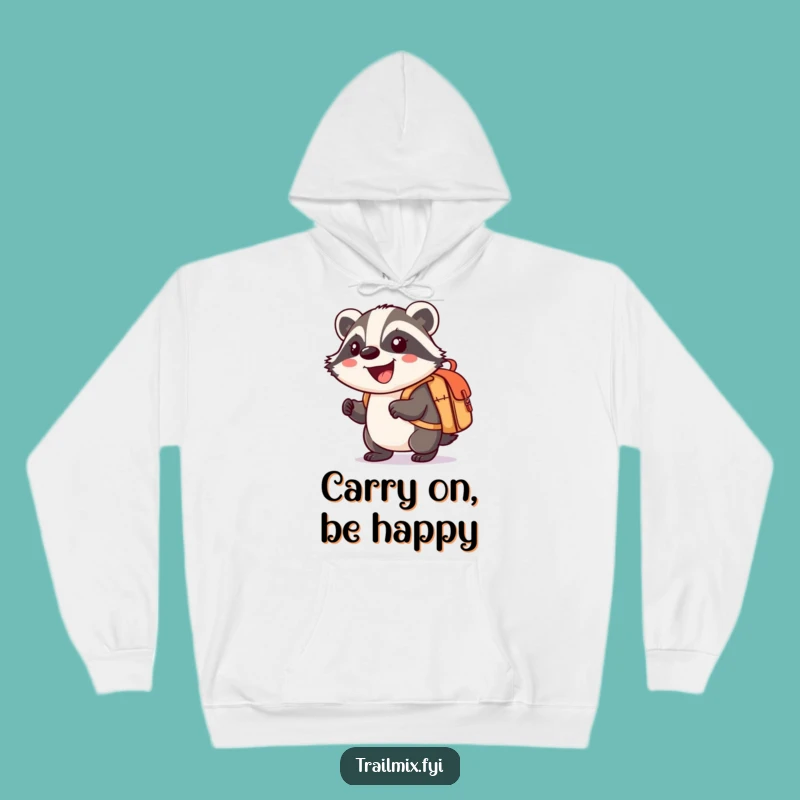 Funny Badger Explorer Hoodie - Cozy Cartoon Adventure Gift