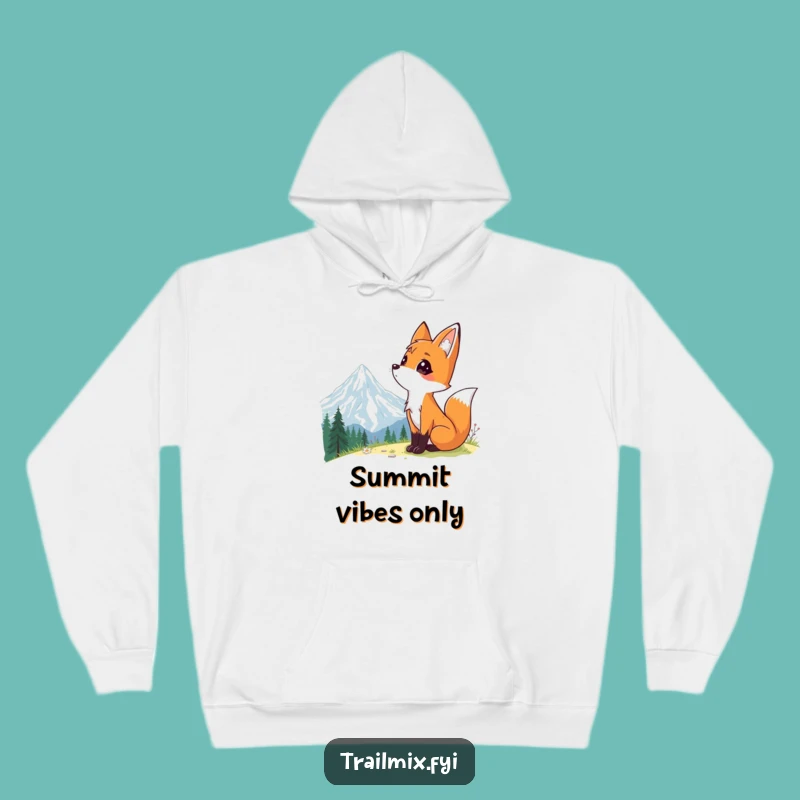 Cozy Funny Fox Hoodie: Curious Mountain Explorer's Warm Wanderlust Gift