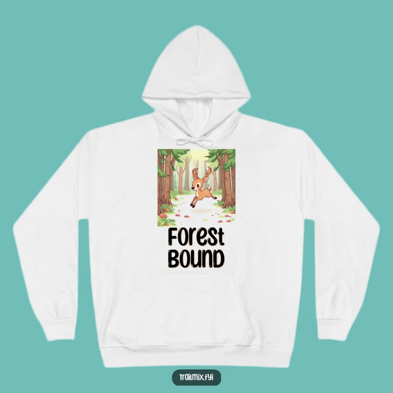 Funny Deer Forest Hoodie: Cozy Energetic Bounding Comfort Gift