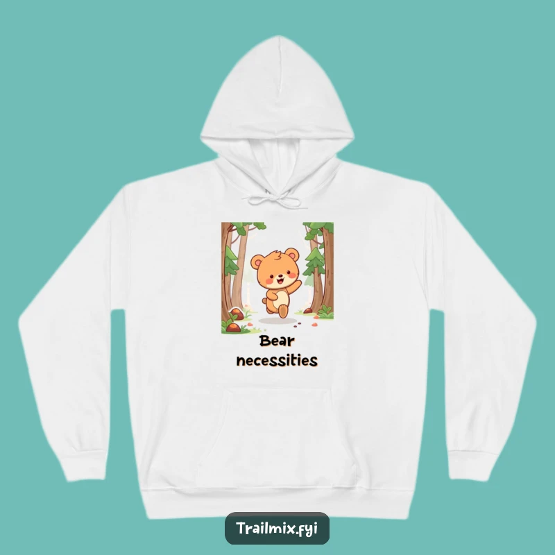 Funny Bear Cub Skipping Hoodie: Cozy and Hilarious Forest Companion Gift