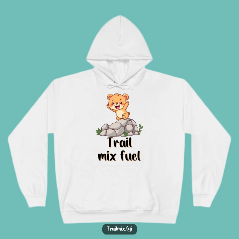 Funny Bear Cub Trail Hoodie: Cozy & Cheerful Climbing Adventure Gift