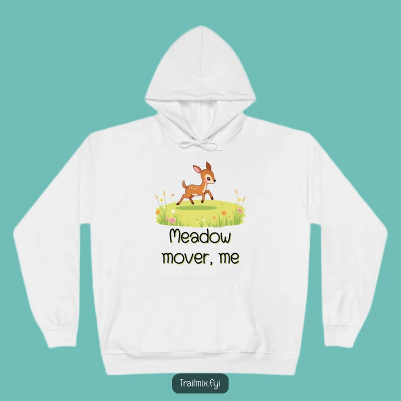 Funny Deer Hoodie: Playful Bounding Character, Your Ultimate Nature Gift!