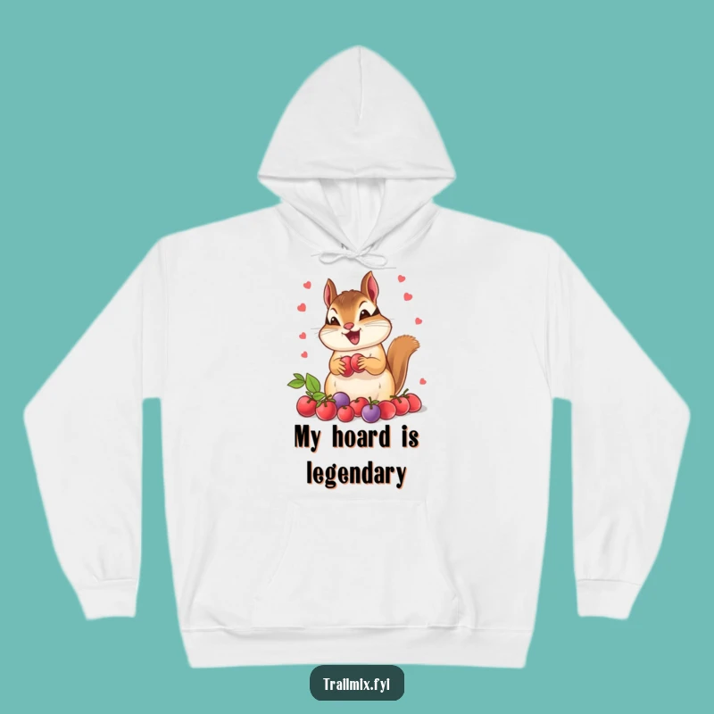 Cozy Funny Chipmunk Berry Hoarder Hoodie - Warm & Humorous Gift