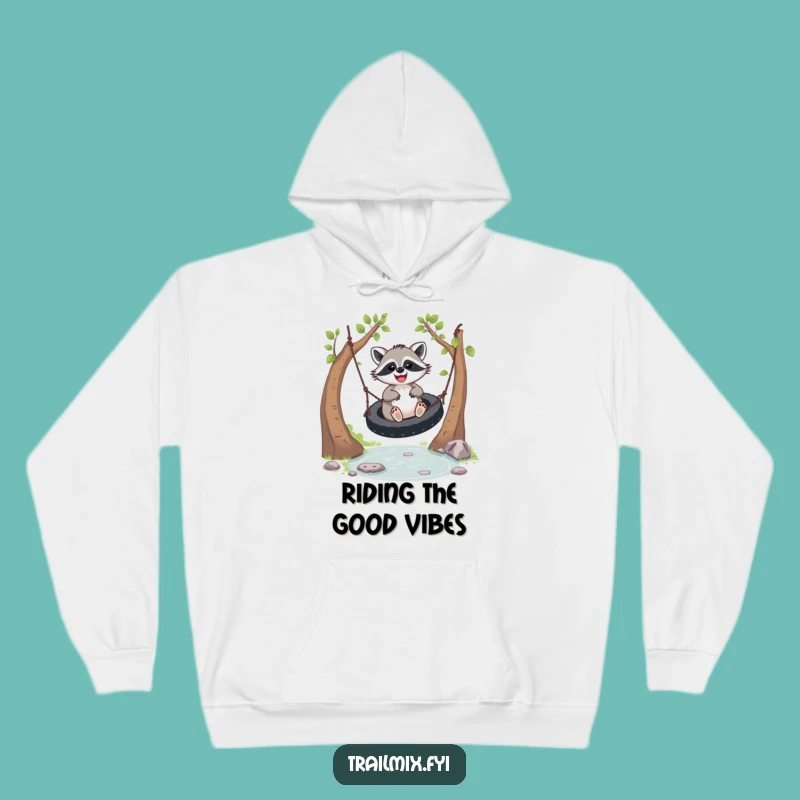 Cozy Funny Joyful Racoon Hoodie - Whimsical Comfort Gift