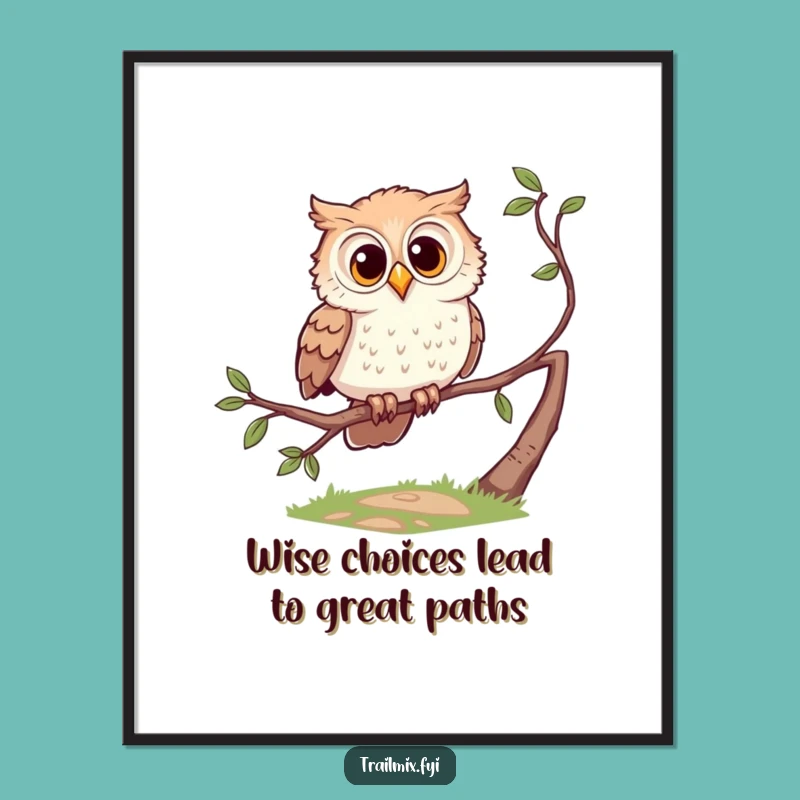 Free Printable Wall Art: Curious Owl Watching Funny Downloadable Decor