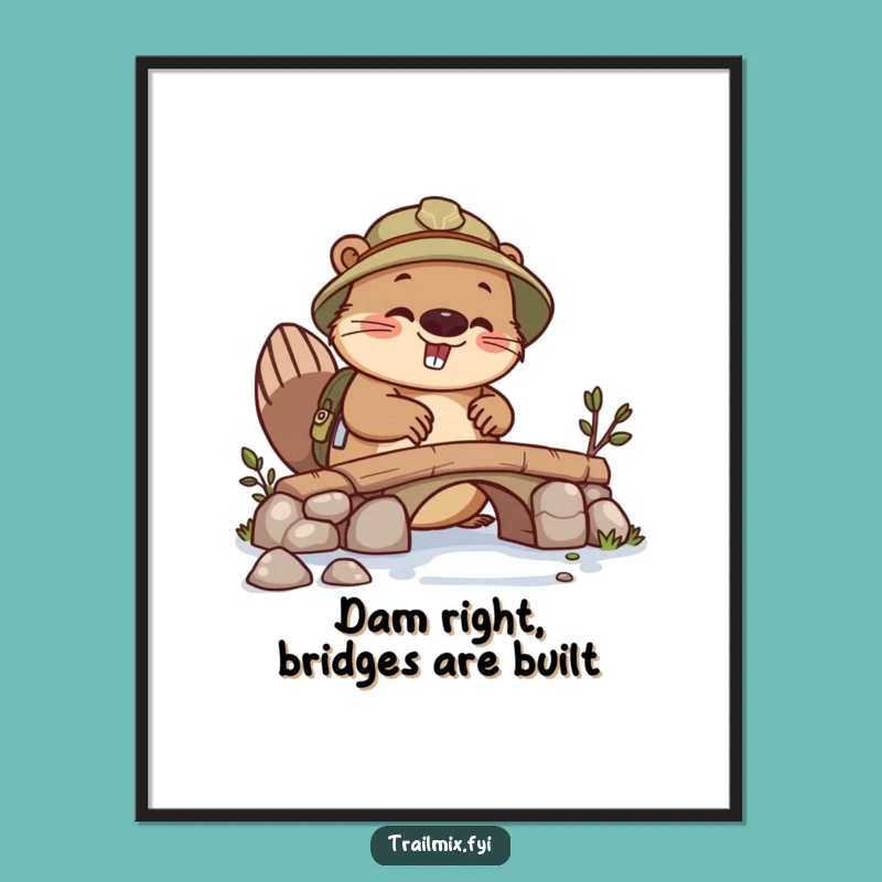 Funny Free Printable Beaver Wall Art: Clever Downloadable DIY Decor
