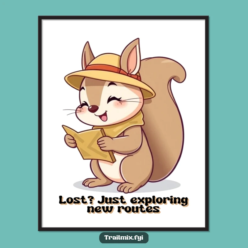 Funny Free Printable Squirrel Scout Wall Art: Quirky Downloadable Adventure Decor