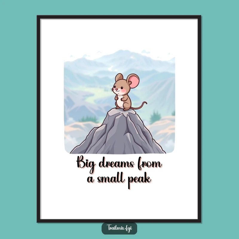 Funny Free Printable Wall Art: Mouse Surveys the Vast Landscape
