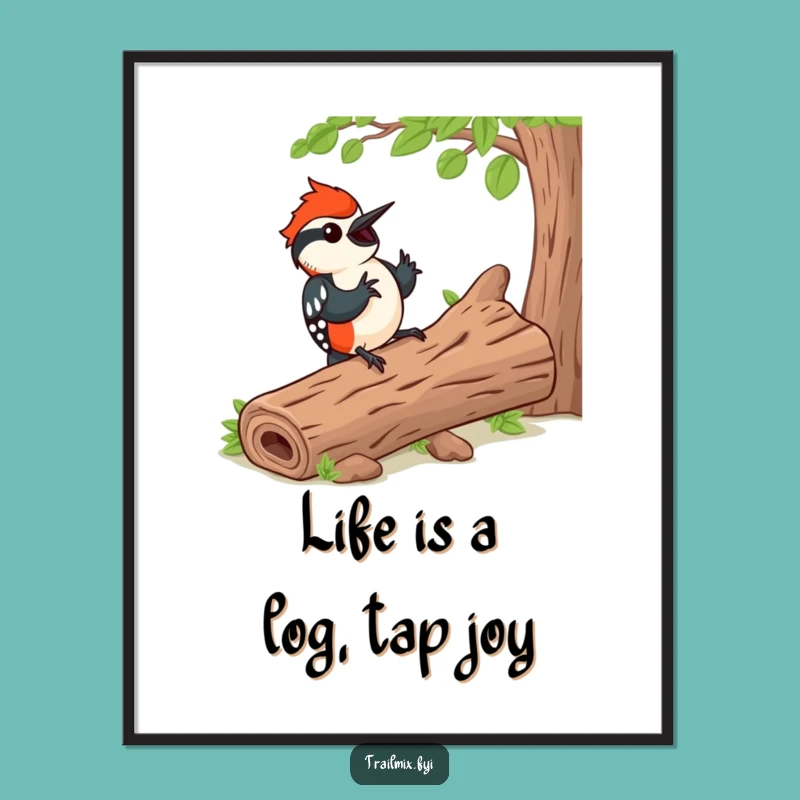 Free Printable Woodpecker Wall Art - Funny Downloadable Decor with Natural Rhythm!