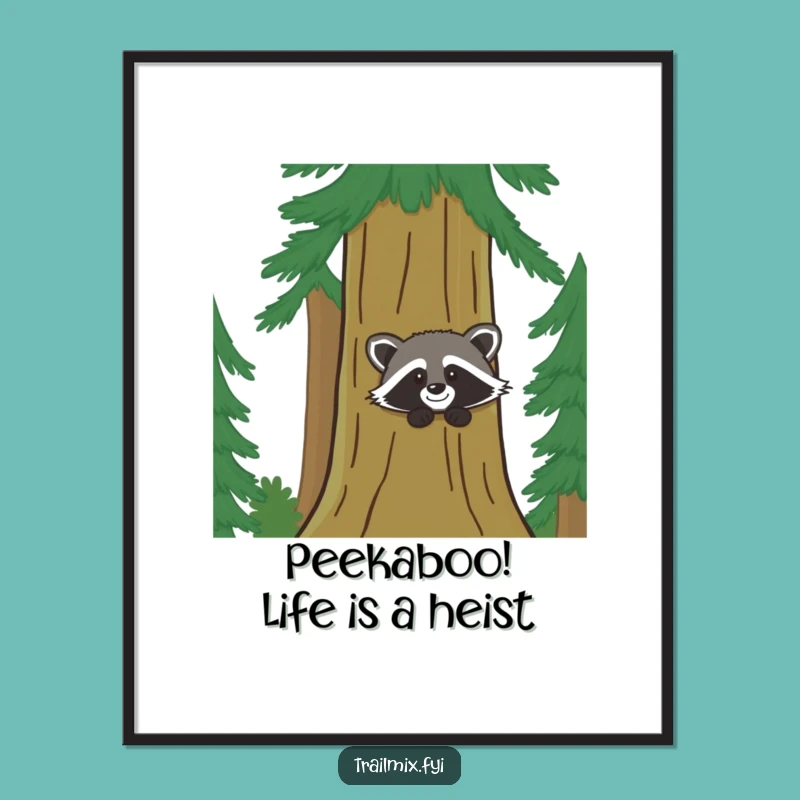 Funny Free Printable Wall Art: Giggling Raccoon For Downloadable Quirky Decor