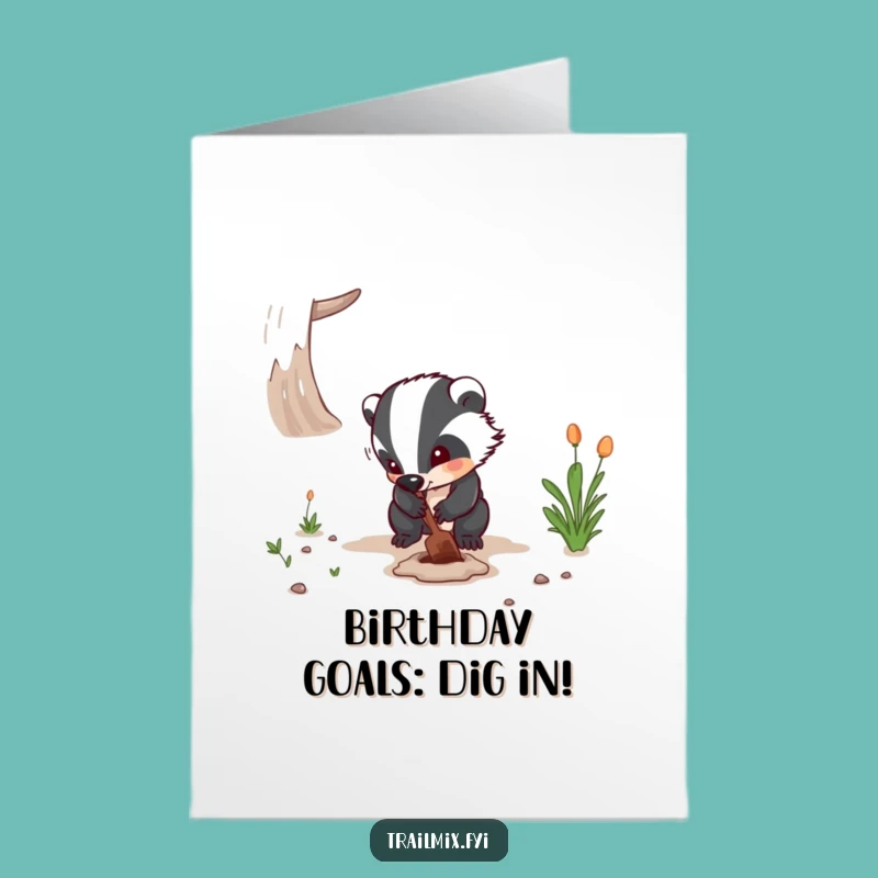 Free Printable Badger Birthday Card - Funny Downloadable Gift for Persistent Friends!
