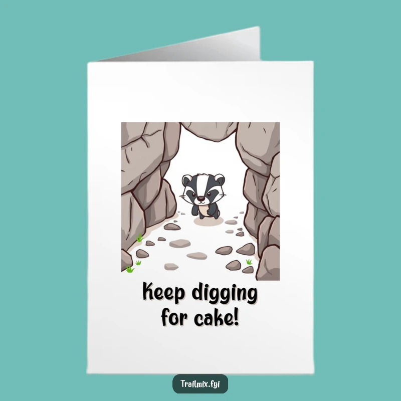 Free Printable Birthday Card: Badger's Bold Journey - Funny Downloadable Gift!