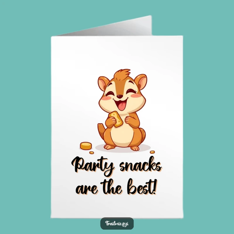 Free Printable Funny Birthday Chipmunk Card: Snack Your Way to Fun Downloadable
