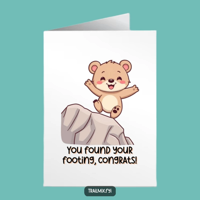 Free Printable Bear Cub Congrats Card: Happy Downloadable Achievement Gift