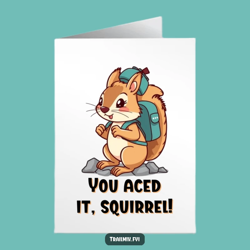 Free Printable Congrats Card: Squirrel Climber, Determined Downloadable Gift