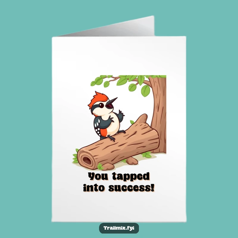 Free Printable Woodpecker Congratulations Card - Funny Downloadable Gift for Accomplishments!