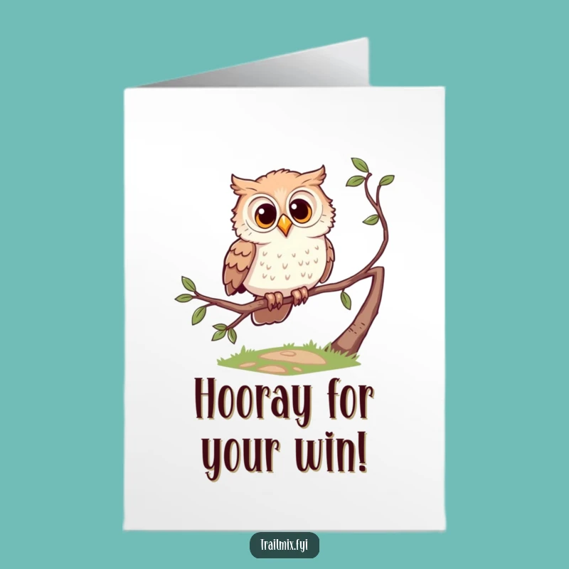 Free Printable Congratulations Owl Card: Wise Wishes for Your Success Downloadable