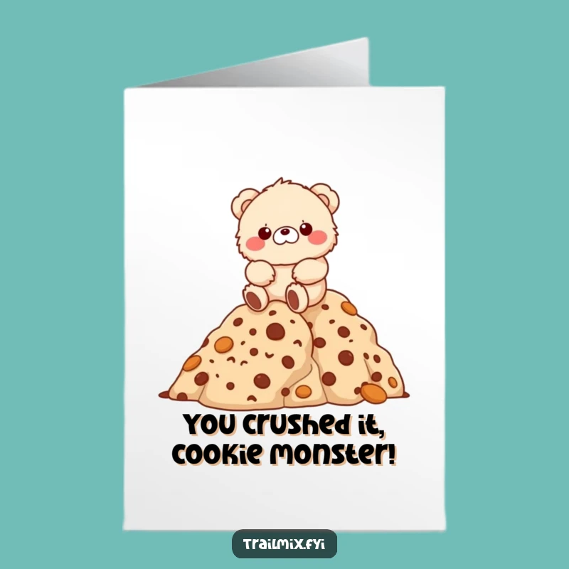 Free Printable Congrats Card: Bear On Cookie Mountain, Sweet Downloadable Gift