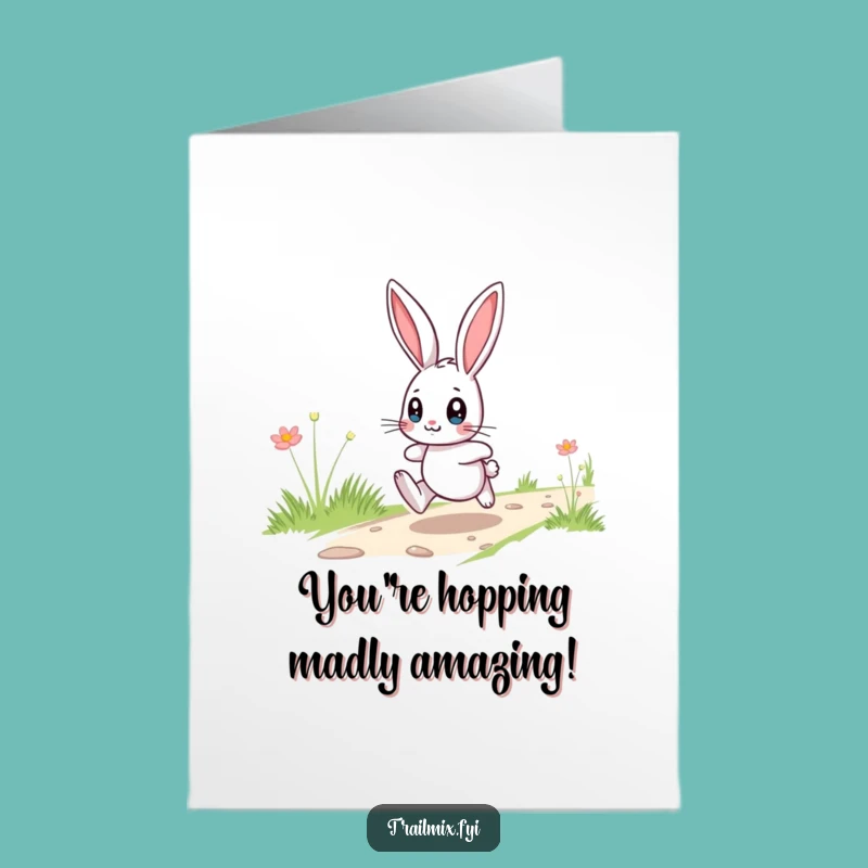 Free Printable Bunny Congratulations Card: Hoppy Achievement Funny Downloadable Gift