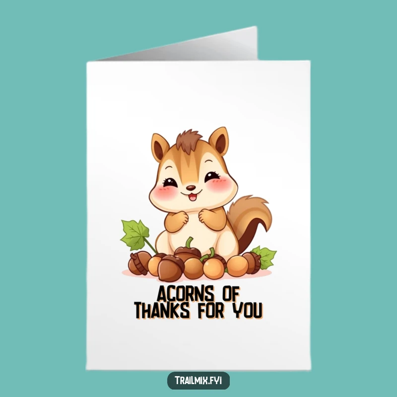 Free Printable Thank You Card: Chipmunk's Generous Thanks, Downloadable Gift