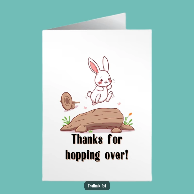 Free Printable Bunny Thank You Card - Hoppy to thank you, downloadable gift!