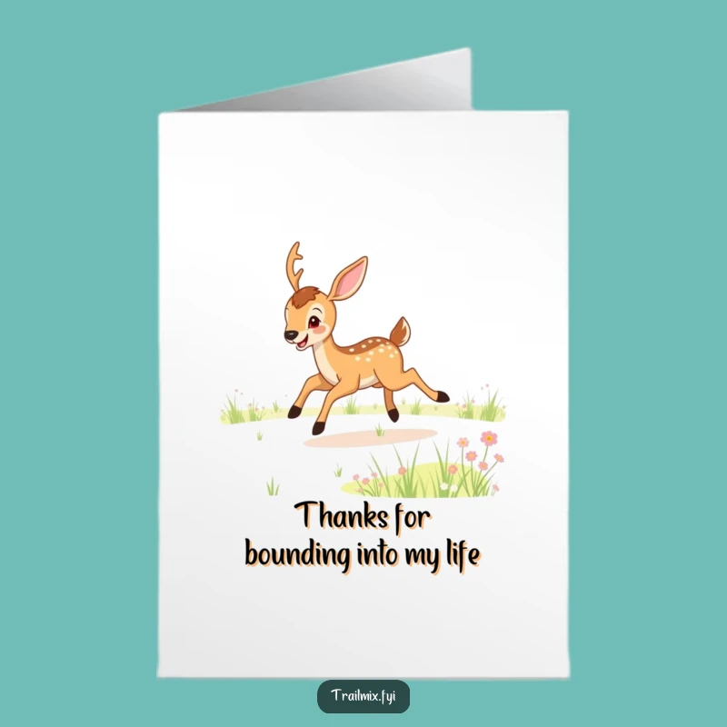 Free Printable Thank You Deer Card - Funny Downloadable Gift for Expressing Gratitude!