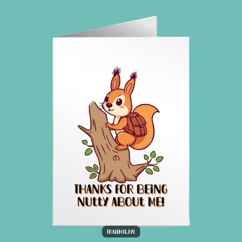 Free Printable Squirrel Thank You Card: Nutty Gratitude Funny Downloadable Gift