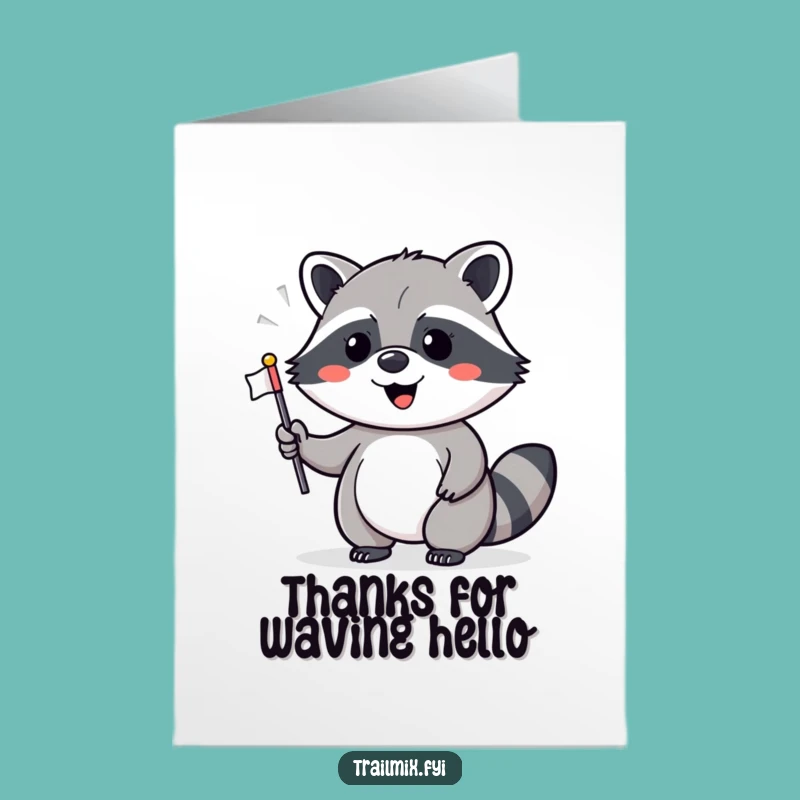 Free Printable Thank You Raccoon Card - Funny Downloadable Gift for Grateful Gestures!