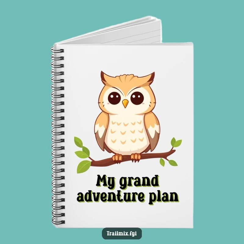 Funny Adventure Owl Notebook, Wise Perching Journal, Creative Funny Gift