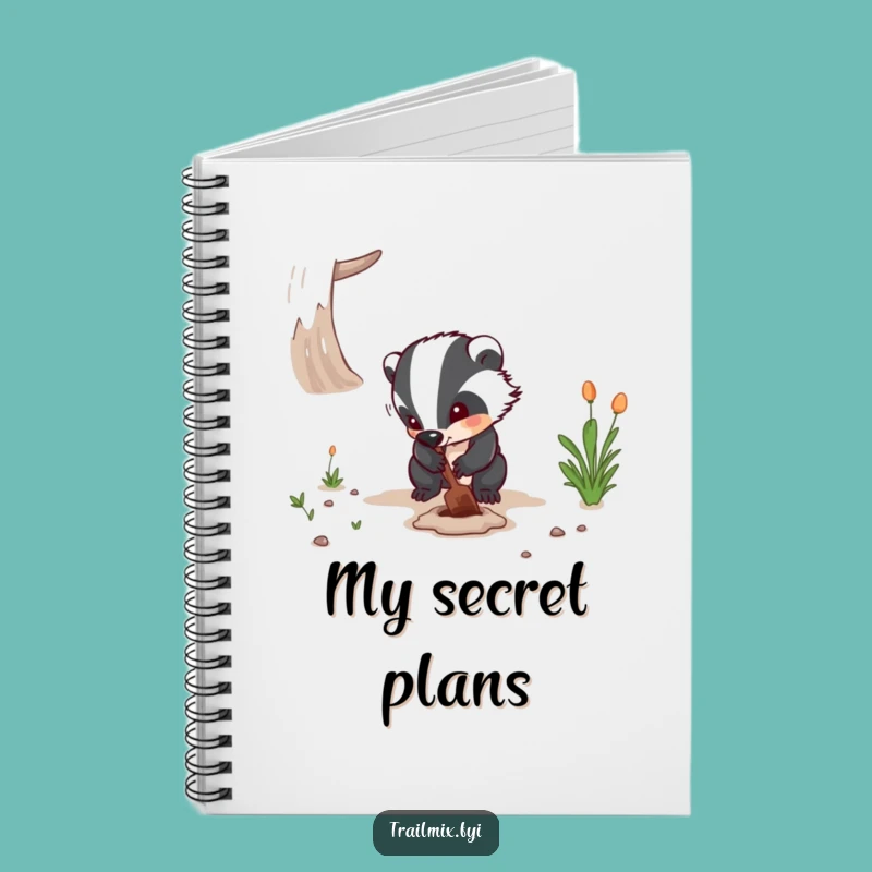Funny Badger Digging Notebook - Determined Journaling Gift