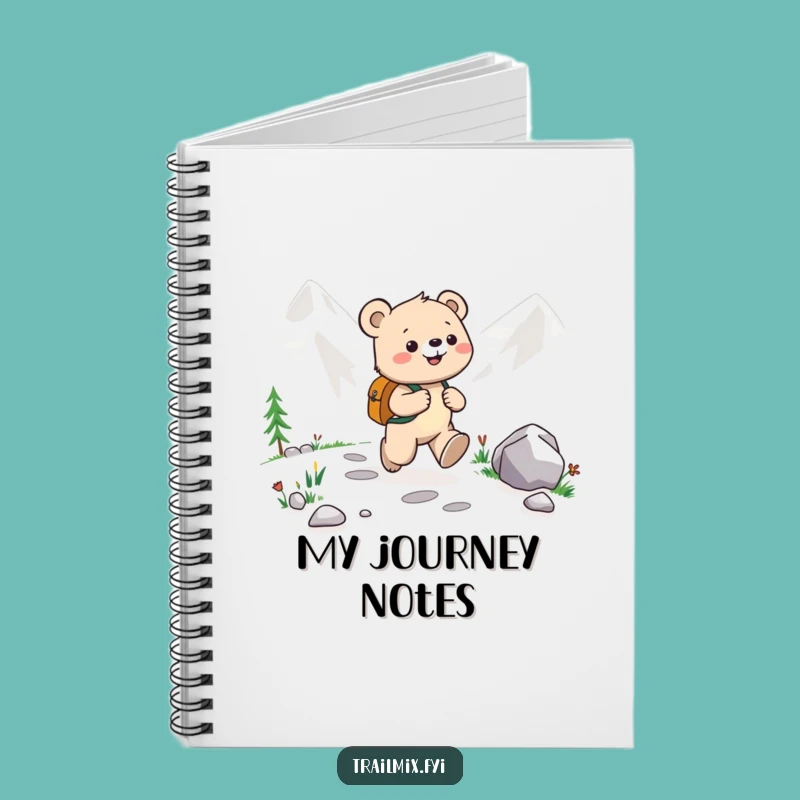Funny Bear Cub Mountain Notebook: Jot Down Trail Notes, Perfect Funny Gift