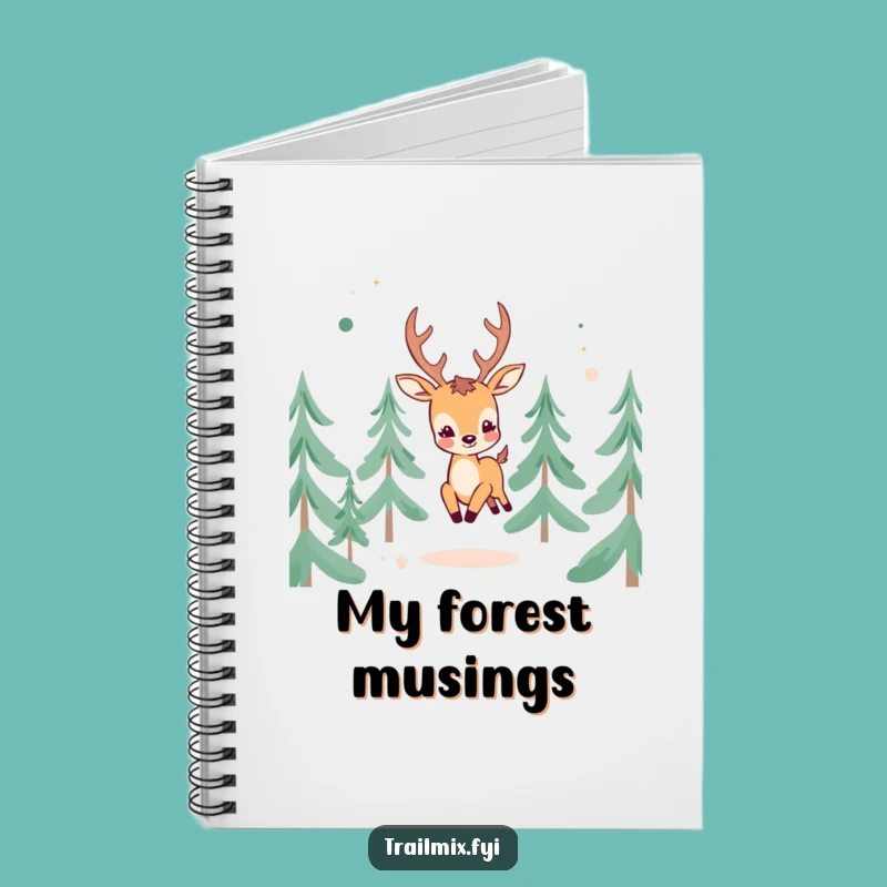 Funny Cheerful Deer Notebook: Woodland thoughts, excellent funny gift for writers.