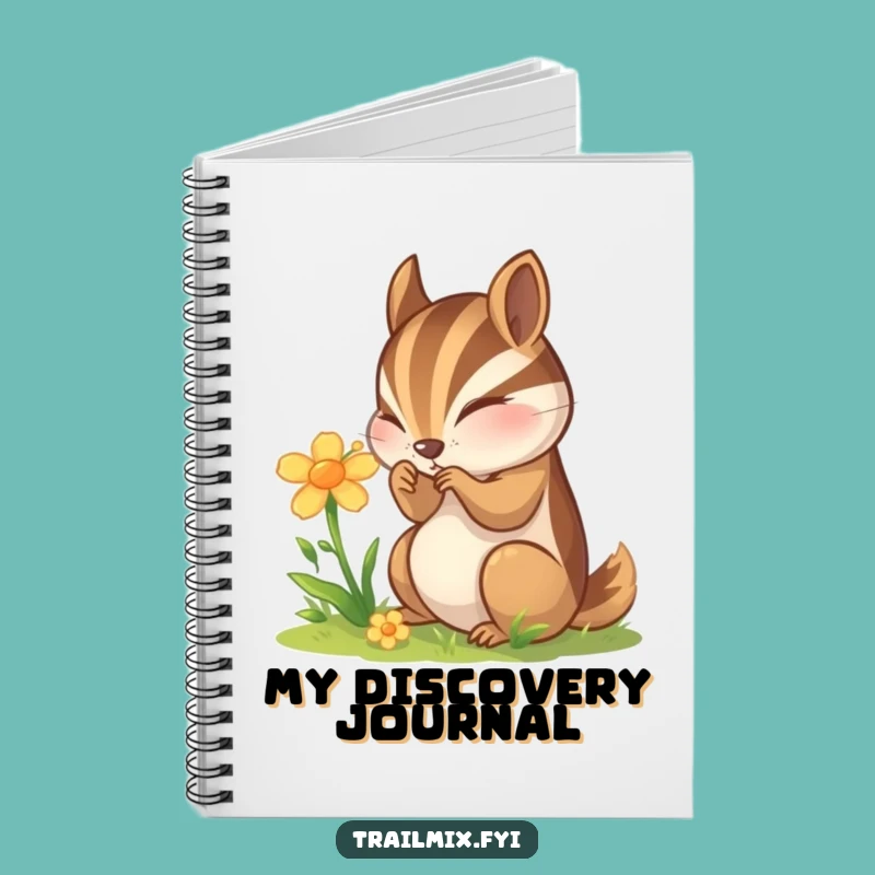 Funny Chipmunk Flower Notebook - Journal Nature Finds & Curious Notes