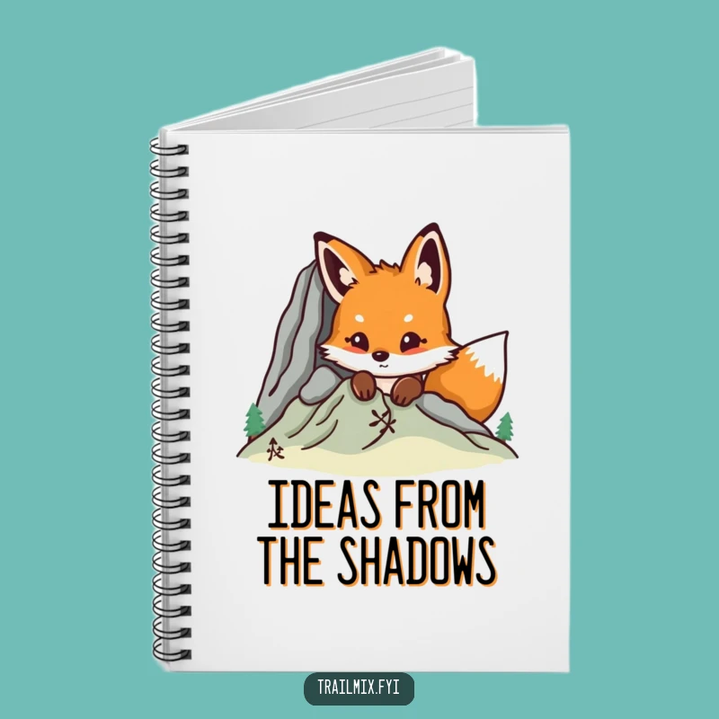 Funny Fox Mountain Peek Notebook - Hilarious Journal for Ideas Gift