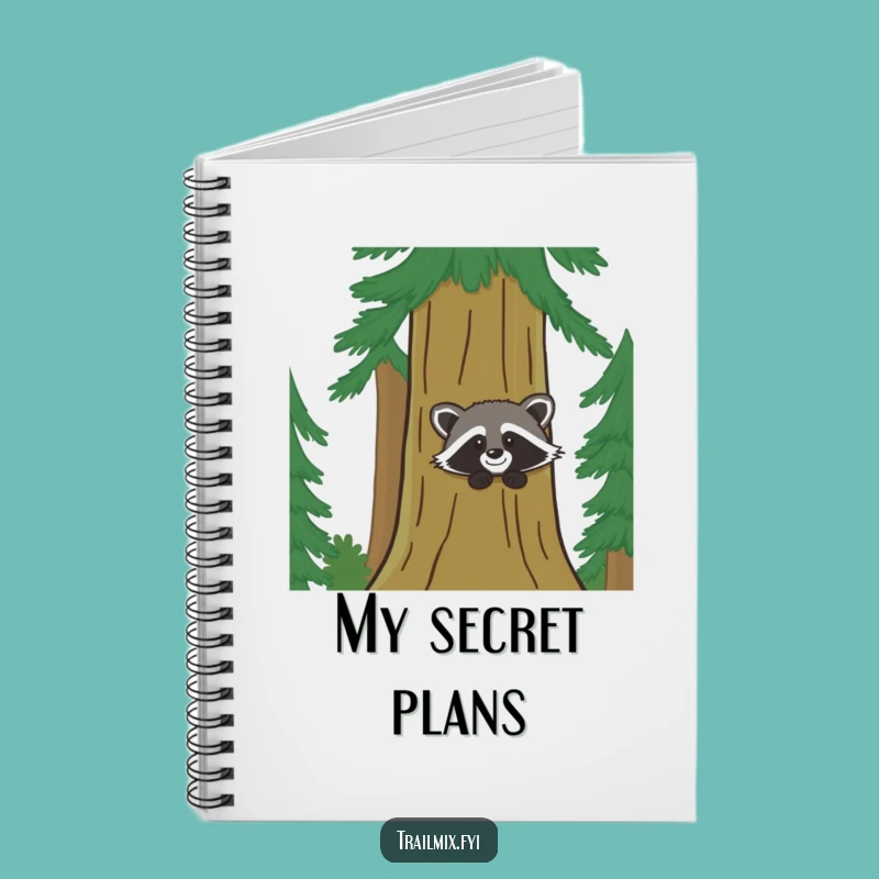 Funny Giggling Raccoon Notebook: Jot Down Ideas with Woodland Charm