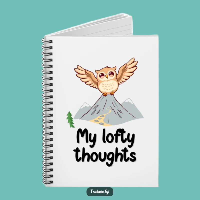 Funny Owl Soaring Notebook - Journal Your Adventures & Joyful Thoughts
