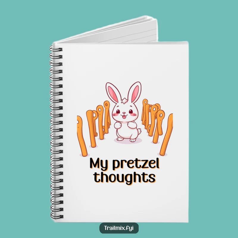 Funny Rabbit Pretzel Maze Notebook - Happy & Hilarious Journal Gift