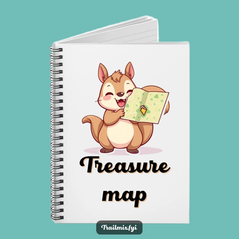 Funny Squirrel Explorer Notebook: Cheerful Map Journal Gift