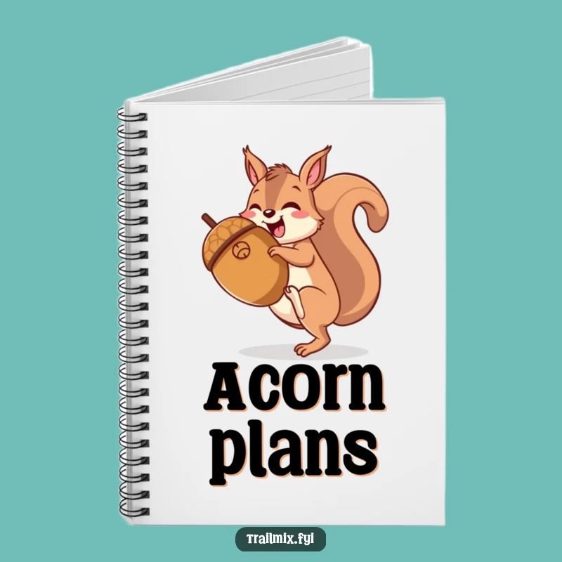 Funny Squirrel Hiking Acorn Notebook - Journal for Joyful Adventures, Perfect Gift